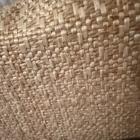 J.Jill Addison Saddlebag crossbody woven jute with brown leather trim - Picture 7 of 8